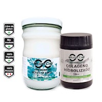 Aceite de Coco 1 Lt Frasco + Colágeno Hidrolizado 300gr